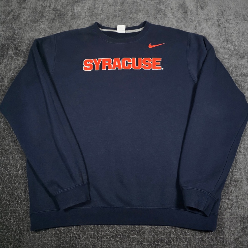 Nike Sweatshirt Mens XL Navy Blue Syracuse University Crewneck NCAA College